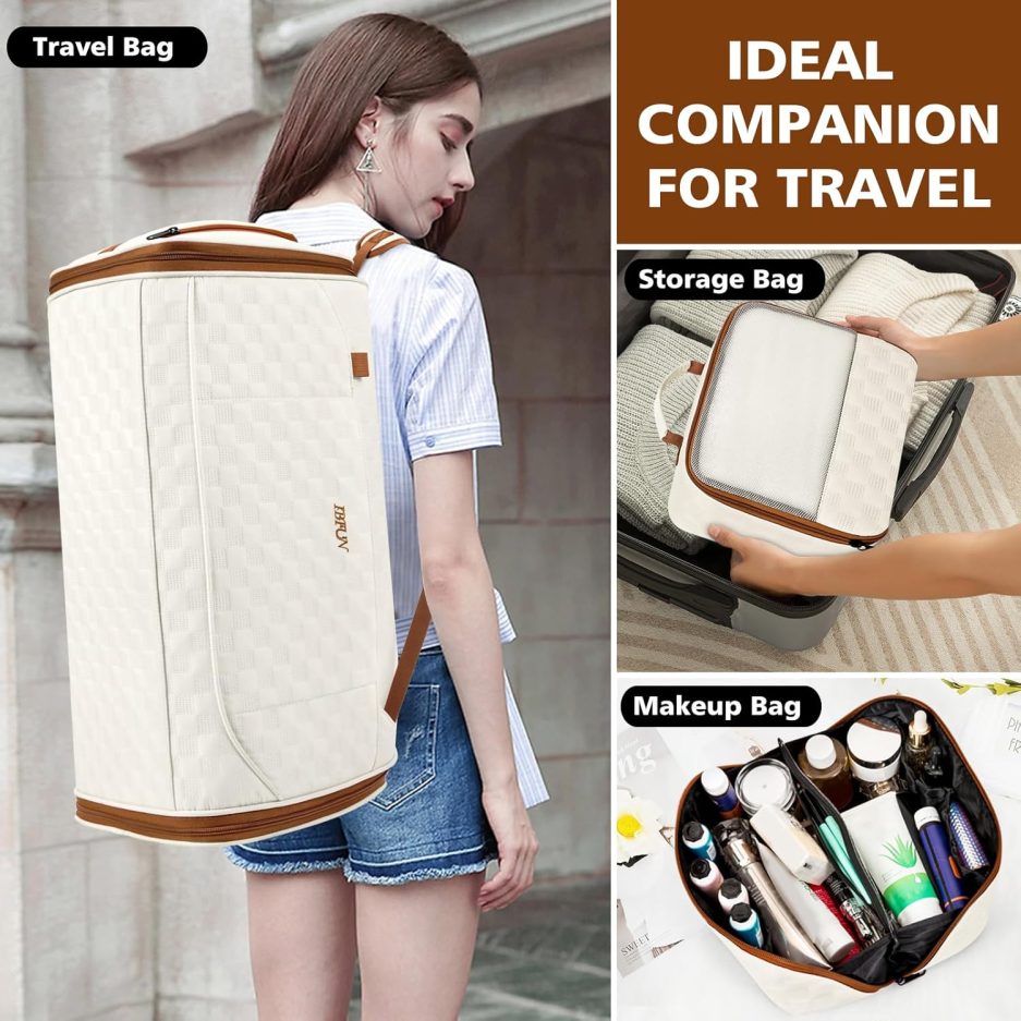 Convertible Garment Bags for Travel - Carry on Garment Duffle Bag with Backpack Straps for Men Women, 4 in 1 Large Travel Duffel Bags with Shoes Compartment Hanging Suit Dress Weekender Bag 3pcs Set - Image 6
