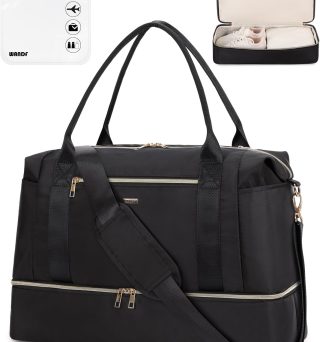 For Spirit Airlines Personal Item Bag 18x14x8 Underseat with Wet Pocket & Shoe Compartment & Tsa Approved Toiletry Bag